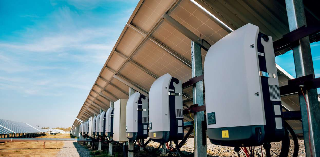 Solar field representing renewable energy